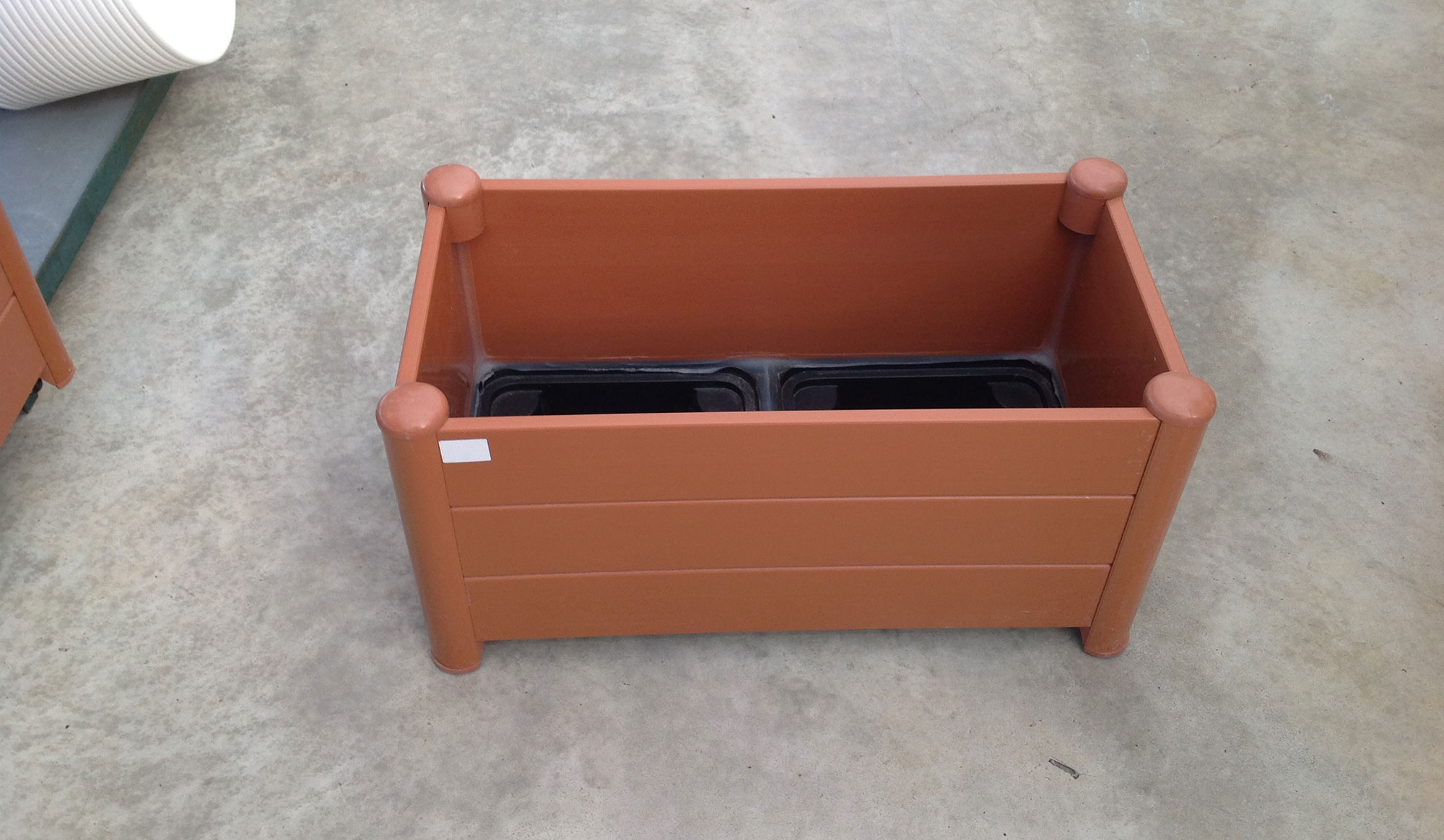 Sub menu Floreiras dentro do menu Produtos